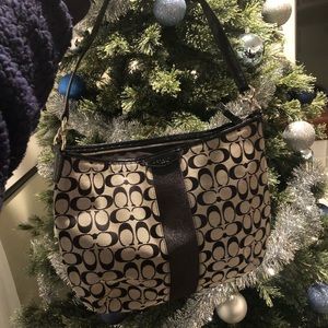 Gray Coach Shoulder Bag